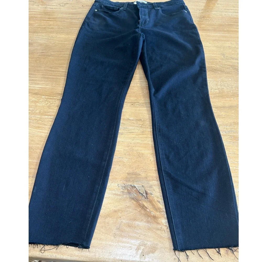 PAIGE Hoxton Ankle Dark Blue High Rise Raw Hem Skinny Jeans Womens Size 29 - Picture 6 of 7